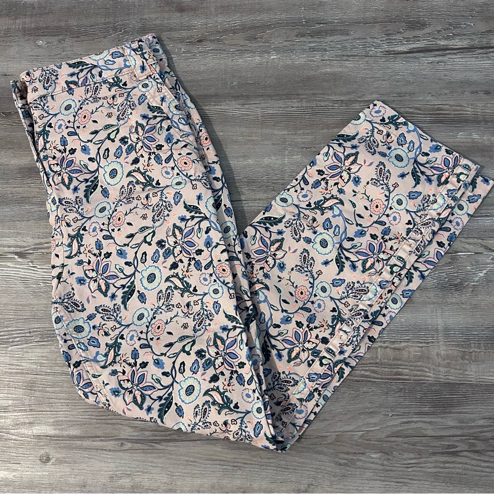 Boden Pink Floral Pants Size 8R